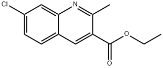 7-氯-2-甲基-喹啉-3-羧酸乙酯 结构式