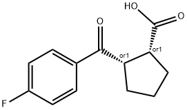 (1R,2S)-2-(4-氟苯甲酰基)环戊烷-1-羧酸 结构式