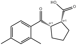 (1R,2S)-2-(2,4-二甲基苯甲酰基)环戊烷-1-羧酸 结构式