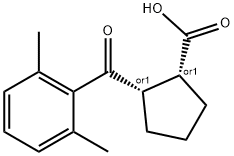 (1R,2S)-2-(2,6-二甲基苯甲酰基)环戊烷-1-羧酸 结构式