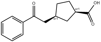 CIS-3-(2-OXO-2-PHENYLETHYL)CYCLOPENTANE-1-CARBOXYLIC ACID 结构式