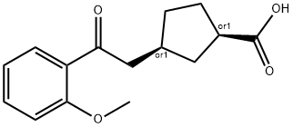 CIS-3-[2-(2-METHOXYPHENYL)-2-OXOETHYL]CYCLOPENTANE-1-CARBOXYLIC ACID 结构式