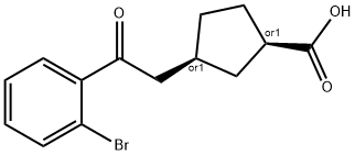 CIS-3-[2-(2-BROMOPHENYL)-2-OXOETHYL]CYCLOPENTANE-1-CARBOXYLIC ACID 结构式