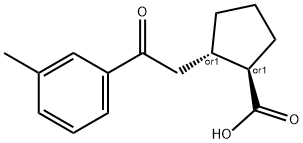 TRANS-2-[2-(3-METHYLPHENYL)-2-OXOETHYL]CYCLOPENTANE-1-CARBOXYLIC ACID 结构式