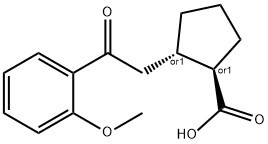 (1R,2S)-2-(2-(2-甲氧基苯基)-2-氧乙基)环戊烷-1-羧酸 结构式