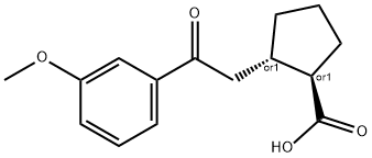 TRANS-2-[2-(3-METHOXYPHENYL)-2-OXOETHYL]CYCLOPENTANE-1-CARBOXYLIC ACID 结构式