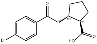 TRANS-2-[2-(4-BROMOPHENYL)-2-OXOETHYL]CYCLOPENTANE-1-CARBOXYLIC ACID 结构式