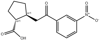 TRANS-2-[2-OXO-2-(3-NITROPHENYL)ETHYL]CYCLOPENTANE-1-CARBOXYLIC ACID 结构式