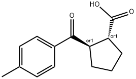 TRANS-2-(4-METHYLBENZOYL)CYCLOPENTANE-1-CARBOXYLIC ACID 结构式