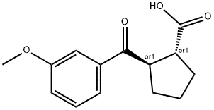 (1R,2R)-2-(3-甲氧基苯甲酰基)环戊烷-1-羧酸 结构式