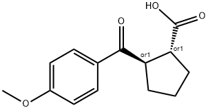 (1R,2R)-2-(4-甲氧基苯甲酰基)环戊烷-1-羧酸 结构式