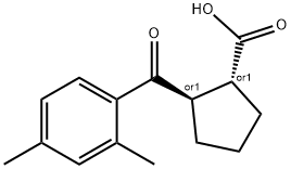 (1R,2R)-2-(2,4-二甲基苯甲酰基)环戊烷-1-羧酸 结构式