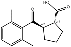 (1R,2R)-2-(2,6-二甲基苯甲酰基)环戊烷-1-羧酸 结构式