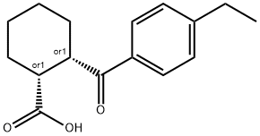 (1R,2S)-2-(4-乙基苯甲酰基)环己烷-1-羧酸 结构式
