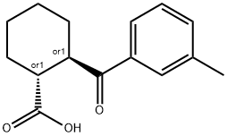 TRANS-2-(3-METHYLBENZOYL)CYCLOHEXANE-1-CARBOXYLIC ACID 结构式