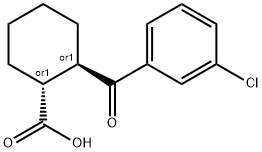 (1R,2R)-2-(3-氯苯甲酰基)环己烷-1-羧酸 结构式