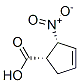 3-Cyclopentene-1-carboxylicacid,2-nitro-,(1S,2R)-(9CI) 结构式