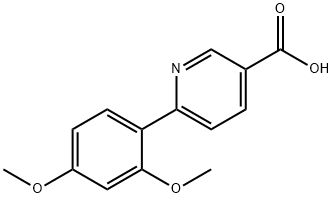 6-(2,4-Dimethoxyphenyl)-nicotinic acid 结构式
