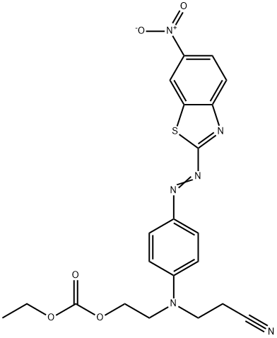 2-[(2-cyanoethyl)[4-[(6-nitrobenzothiazol-2-yl)azo]phenyl]amino]ethyl ethyl carbonate  结构式