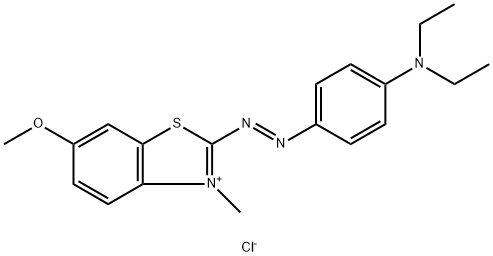 2-[[4-(diethylamino)phenyl]azo]-6-methoxy-3-methylbenzothiazolium chloride 结构式