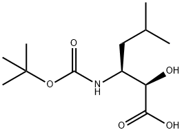 (2R,3S)-3-(BOC-氨基)-2-羟基-5-甲基己酸 结构式