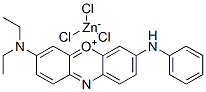 3-(diethylamino)-7-(phenylamino)phenoxazin-5-ium trichlorozincate 结构式
