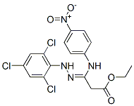 ethyl 3-[(4-nitrophenyl)amino]-3-[(2,4,6-trichlorophenyl)hydrazono]propionate 结构式