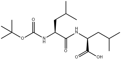 BOC-亮氨酰-亮氨酸 结构式