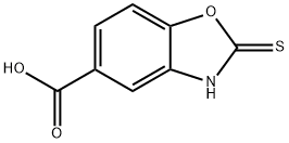 2-疏基苯并噁唑-5-羧酸 结构式