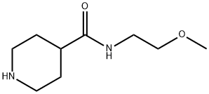 N-(2-甲氧乙基)哌啶-4-甲酰胺 结构式