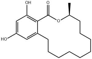 (11S)-15,17-dihydroxy-11-methyl-12-oxabicyclo[12.4.0]octadeca-15,17,19-trien-13-one 结构式