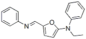 2-Furanamine,  N-ethyl-N-phenyl-5-[(phenylimino)methyl]- 结构式