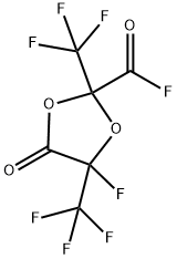 4-氟-5-氧代-2,4-二(三氟甲基)-1,3-二氧戊环-2-羰基氟化物 结构式