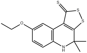 8-乙氧基-4,4-二甲基-4,5-二氢-2,3-二硫-5-氮杂-环戊烷并[A]萘-1-硫酮 结构式