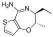 Thieno[2,3-f]-1,4-oxazepin-5-amine, 3-ethyl-2,3-dihydro-2-methyl-, (2S,3S)- (9CI) 结构式