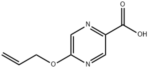 5-(2-丙烯-1-基氧基)-2-吡嗪羧酸 结构式