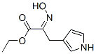 Ethyl (2Z)-2-(hydroxyimino)-3-(1H-pyrrol-3-yl)propanoate 结构式