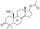 Androst-8(14)en-19-ol-3-one, 17-acetoxy-4,4-dimethyl- 结构式