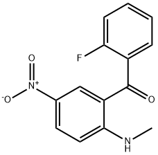 2-甲氨基-5-硝基-2'-氟二苯甲酮 结构式