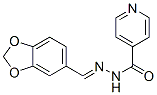 N-(benzo[1,3]dioxol-5-ylmethylideneamino)pyridine-4-carboxamide 结构式