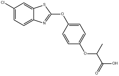 2-[4-(6-chlorobenzothiazol-2-yl)oxyphenoxy]propanoic acid 结构式