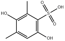 3,6-二羟基-2,4-二甲基苯磺酸 结构式