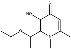 4(1H)-Pyridinone, 2-(1-ethoxyethyl)-3-hydroxy-1,6-dimethyl- (9CI) 结构式