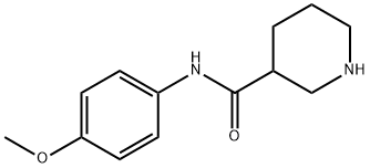 N-(4-甲氧基苯基)哌啶-3-甲酰胺 结构式