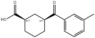 (1R,3S)-3-(3-甲基苯甲酰基)环己烷-1-羧酸 结构式