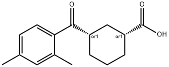 CIS-3-(2,4-DIMETHYLBENZOYL)CYCLOHEXANE-1-CARBOXYLIC ACID 结构式