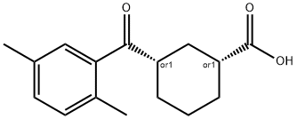 CIS-3-(2,5-DIMETHYLBENZOYL)CYCLOHEXANE-1-CARBOXYLIC ACID 结构式