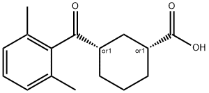 (1S,3R)-3-(2,6-二甲基苯甲酰基)环己烷-1-羧酸 结构式