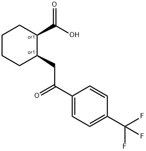 CIS-2-[2-OXO-2-(4-TRIFLUOROMETHYLPHENYL)ETHYL]CYCLOHEXANE-1-CARBOXYLIC ACID 结构式