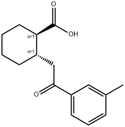 (1R,2S)-2-(2-氧代-2-(间甲苯基)乙基)环己烷-1-羧酸 结构式